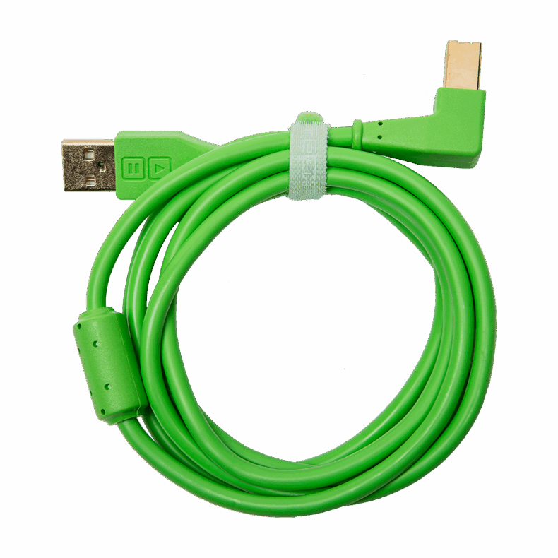 Chroma Cable USB-A to B angled green