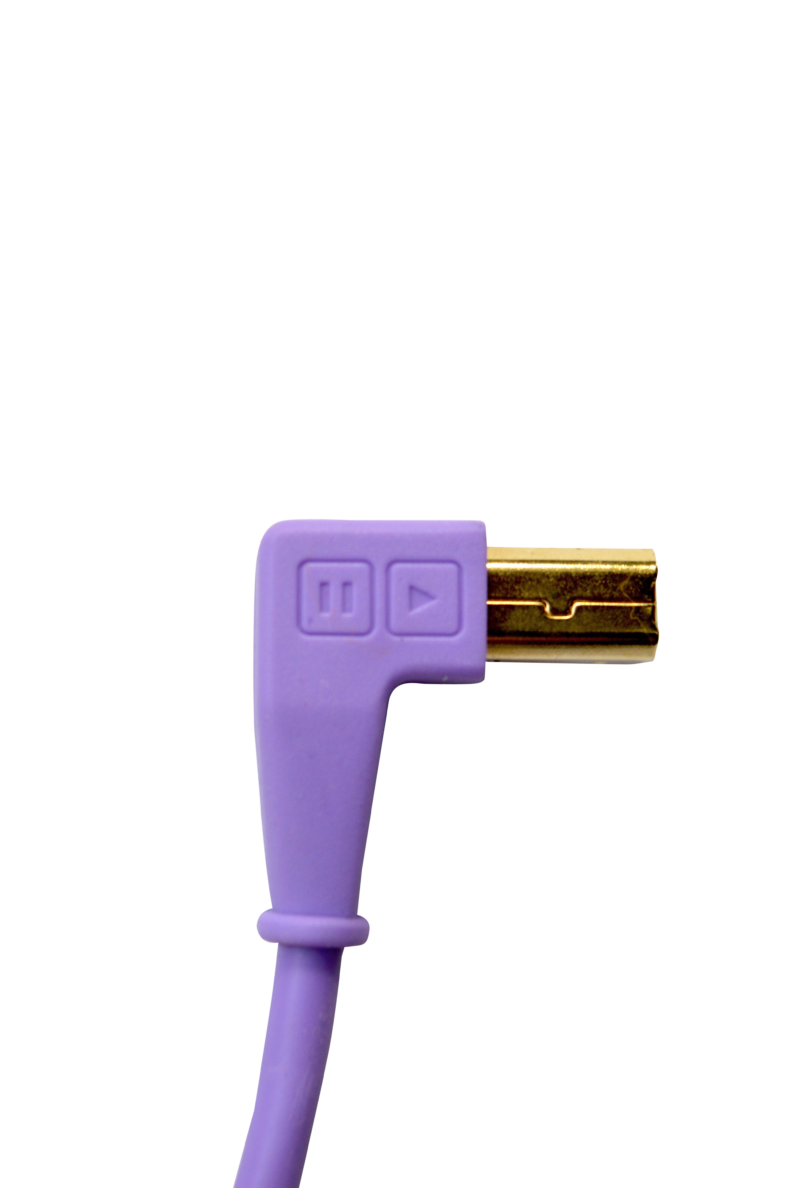 Chroma Cable USB-A to B angled purple – Bild 3